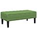Divano da giardino  con panca e cuscini in velluto verde chiaro L, Divano a 3 posti  con chaise in velluto verde chiaro 160 cm, Panca  verde chiaro 113x57x39 cm in velluto - Foto miniatura 4