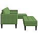 Divano da giardino  con panca e cuscini in velluto verde chiaro L, Divano a 3 posti  con chaise in velluto verde chiaro 160 cm, Panca  verde chiaro 113x57x39 cm in velluto - Foto miniatura 5