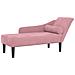 Chaise Lounge con Cuscini Rosa in Velluto - Foto miniatura 1