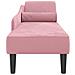 Chaise Lounge con Cuscini Rosa in Velluto - Foto miniatura 4