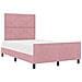 Letto Rosa 120x200 cm in Velluto - Foto miniatura 1
