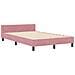Letto Rosa 120x200 cm in Velluto - Foto miniatura 3