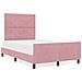 Letto Rosa 120x200 cm in Velluto - Foto miniatura 4