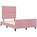 Letto Rosa 120x200 cm in Velluto - Foto miniatura 6