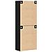Armadi  2 pz Nero Rovere 69,5x34x180 cm Legno ingegnerizzato - Foto miniatura 8