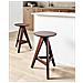Set Di 2 Sgabelli Da Bar Aroma Legno Marrone Scuro - Foto miniatura 1