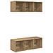 Mobiletti TV a parete 2 pcs rovere artigianale 37 x 37 x 107 cm - Foto miniatura 1