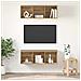 Mobiletti TV a parete 2 pcs rovere artigianale 37 x 37 x 107 cm - Foto miniatura 2
