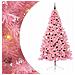 Albero di Natale artificiale con luci integrate Rosa 240 cm PVC - Foto miniatura 1