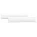 Cuscini da Divano 2 pcs Bianco 200 x 40 cm Tessuto - Foto miniatura 1