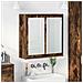 Mobiletto per specchio da bagno Rovere fumé 60 x 20 x 60 cm - Foto miniatura 2