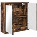 Mobiletto per specchio da bagno Rovere fumé 60 x 20 x 60 cm - Foto miniatura 5