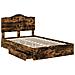 Letto con Contenitore con testiera Rovere fumé 120 x 190 cm - Foto miniatura 5
