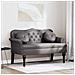 Panca Chesterfield Grigio 120,5 x 65 x 75 cm Pelle Sintetica - Foto miniatura 2