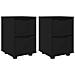 Comodini 2 pcs Nero 30,5 x 30 x 43 cm Legno multistrato - Foto miniatura 1