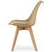 Sedia VALORA RIXK - Design moderno beige scuro con gambe in faggio x 3 - Foto miniatura 6