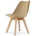 Sedia VALORA RIXK - Design moderno beige scuro con gambe in faggio x 3 - Foto miniatura 4