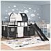 Struttura del letto loft per bambini Nero 107 x 200 cm Metallo - Foto miniatura 3