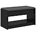 Panca per ingresso con cuscino Rovere Nero 83 x 38 x 45 cm - Foto miniatura 1