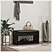 Panca per ingresso con cuscino Rovere Nero 83 x 38 x 45 cm - Foto miniatura 2