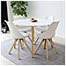 Set 2 Sedie Da Pranzo Bergen In Ecopelle Bianca Con Gambe In Legno Naturale - Foto miniatura 7