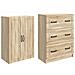 Set di armadi 2 pcs Rovere Sonoma 66 x 34,5 x 87 cm - Foto miniatura 3