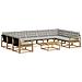 Set di divani da esterno 10 pcs Bianco e Grigio Chiaro - Foto miniatura 1
