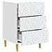 Comodino Bianco 43 x 39,5 x 66,5 cm Legno ingegnerizzato - Foto miniatura 2