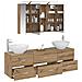 Set di mobili per il bagno 4 pcs Rovere Artigianale - Foto miniatura 3