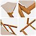 Lettino 3 Posizione Legno di Eucalipto Massello Beige - Foto miniatura 5