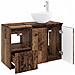 Set di mobili per il bagno 2 pz Legno antico - Foto miniatura 2