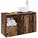 Set di mobili per il bagno 2 pz Legno antico - Foto miniatura 6