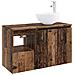 Set di mobili per il bagno 2 pz Legno antico - Foto miniatura 1