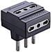 Adattatore Triplo Grigio 16a - Foto miniatura 4