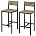 2 X Sedie Metallo Da Bar Sgabelli Cucina Mobili Da Balcone Con Poggiapied, fst53x2 - Foto miniatura 1