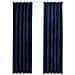 Tende Oscuranti Con Ganci 2 Pz Blu Scuro In Velluto 140x175 Cm - Foto miniatura 2