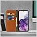 Custodia Samsung Galaxy S20pelle Portafoglio Funzione Stand - Camel - Foto miniatura 3
