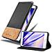 Custodia Compatibile Con Huawei P9 Lite In Nero Marrone - Coperchio Protettiva Con Chiusura Magnetica, Funzione Stand E Tasca Per Le Carte - Foto miniatura 1