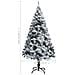 Albero di Natale Artificiale con Neve Fioccata Verde 150 cm PVC - Foto miniatura 6