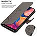Custodia Compatibile Con Samsung Galaxy A20e In Grigio Fiore - Coperchio Protettivo In Design Floreale Con Chiusura Magnetica, Funzione Stand E Slot Per Carte - Foto miniatura 7