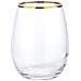 Set Bicchieri Amber Bordo Oro In Vetro, 6 Pezzi Trasparente - Foto miniatura 3