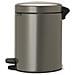 Pattumiera Platino A Pedale 5l - 112683 - Foto miniatura 5