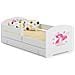 Letto Per Bambini Luk 140x70 Cassetto E Una Ringhiera+ Materasso E Giroletto Girl With Wings - Foto miniatura 1