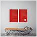 Lavagna Magnetica di Vetro 100 x 65 cm Rossa - Foto miniatura 2