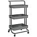 Carrello Da Cucina 3 Ripiani Grigio 42x25x83,5 Cm Ferro E Abs - Foto miniatura 2