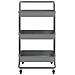 Carrello Da Cucina 3 Ripiani Grigio 42x25x83,5 Cm Ferro E Abs - Foto miniatura 3