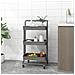 Carrello Da Cucina 3 Ripiani Grigio 42x25x83,5 Cm Ferro E Abs - Foto miniatura 1
