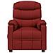 Poltrona Massaggiante Elettrica Rosso Vino in Tessuto - Foto miniatura 3
