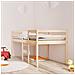 Letto A Soppalco 90x200 Cm In Legno Massello Di Pino - Foto miniatura 1