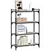 Libreria 4 Ripiani Grigio Sonoma 80x30x120cm Legno Multistrato - Foto miniatura 3